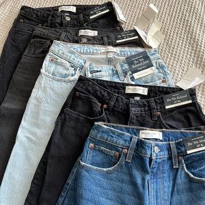 Lot of 5 Abercrombie Curve Love Jeans - 26/27 Long